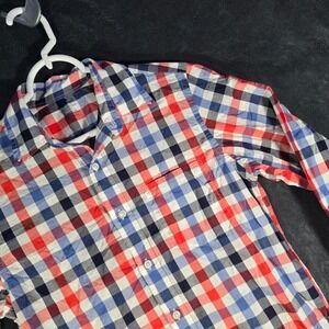 J. Crew Lightweight Shirt Red Blue Plaid Button Down Long Sleeve Mens XS‎
